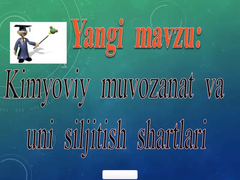 Kimyoviy muvozanat 1