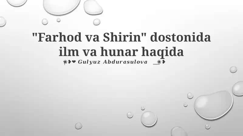 Farhod va Shirin 1