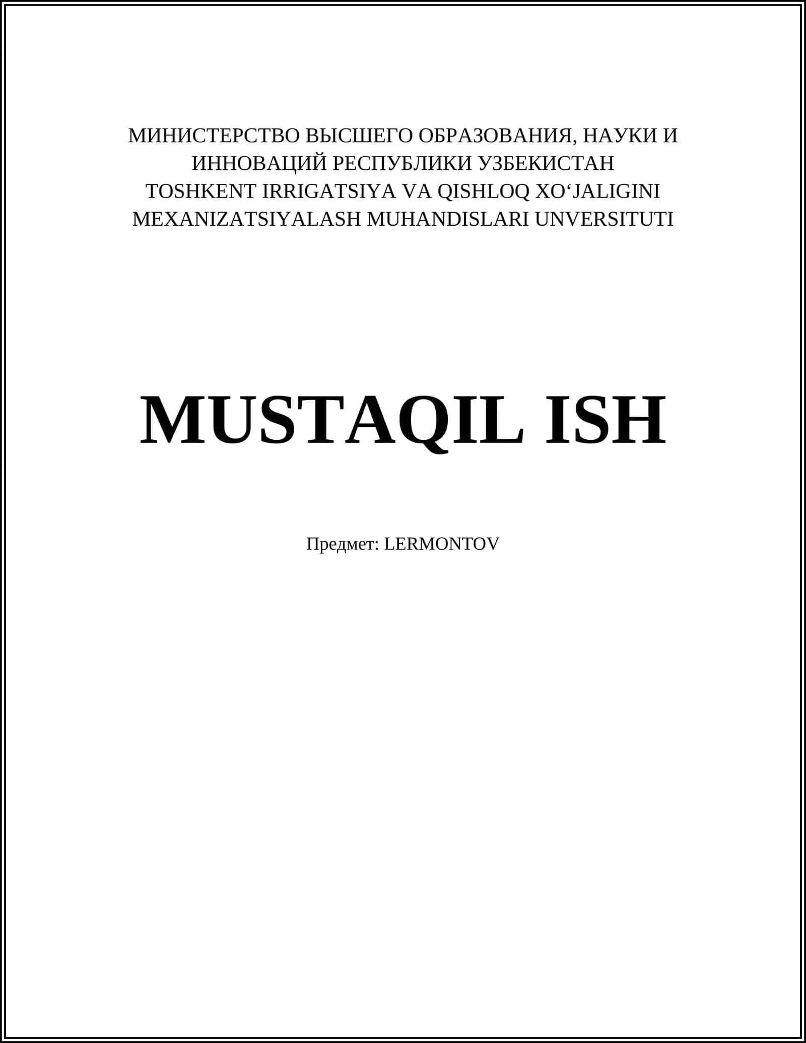 LERMONTOV 1