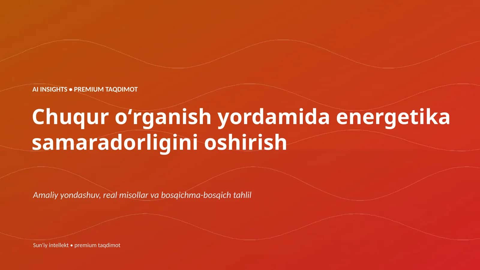 AI INSIGHTS • PREMIUM TAQDIMOT 1