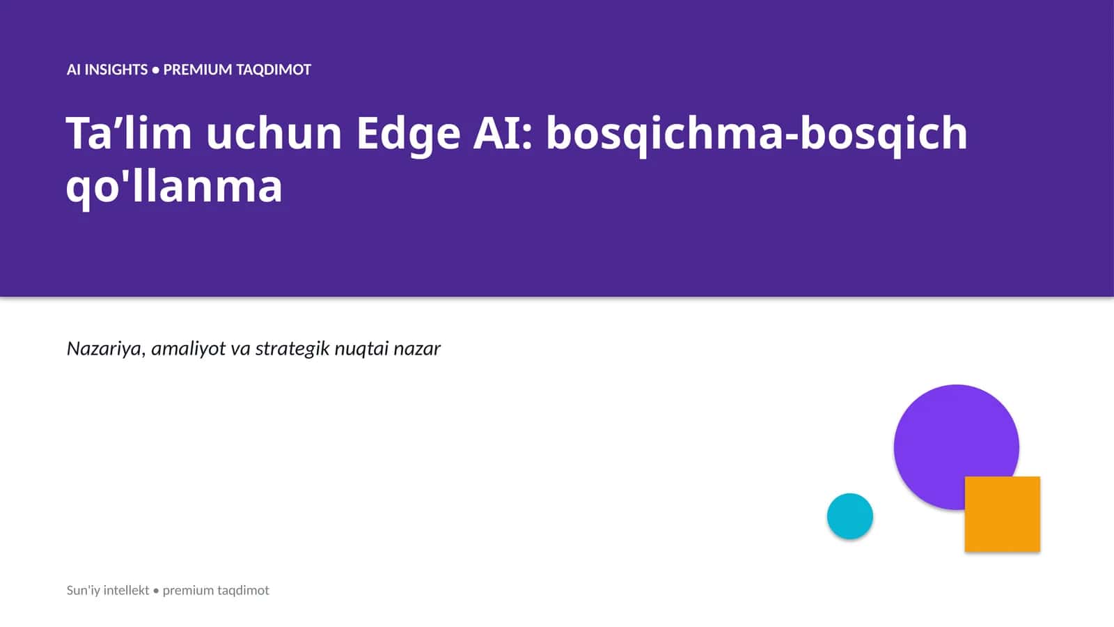 Taʼlim uchun Edge AI: bosqichma-bosqich qo'llanma 1