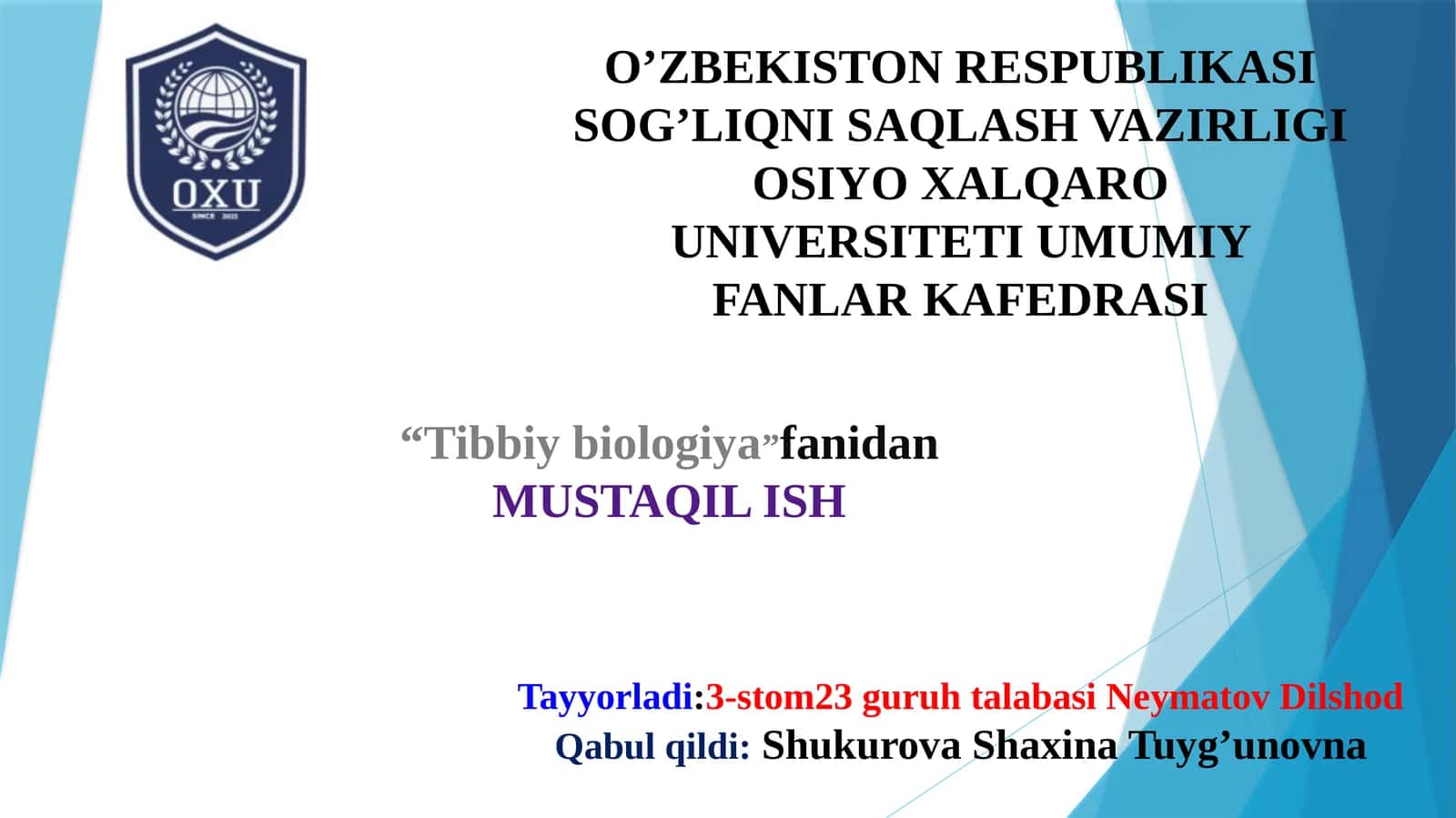 Rivojlanish biologiyasi 1