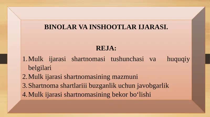BINOLAR VA INSHOOTLAR IJARASI 1