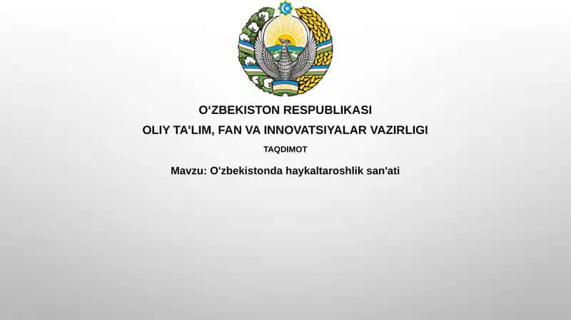 O'zbekistondagi Haykaltaroshlik San'ati 1