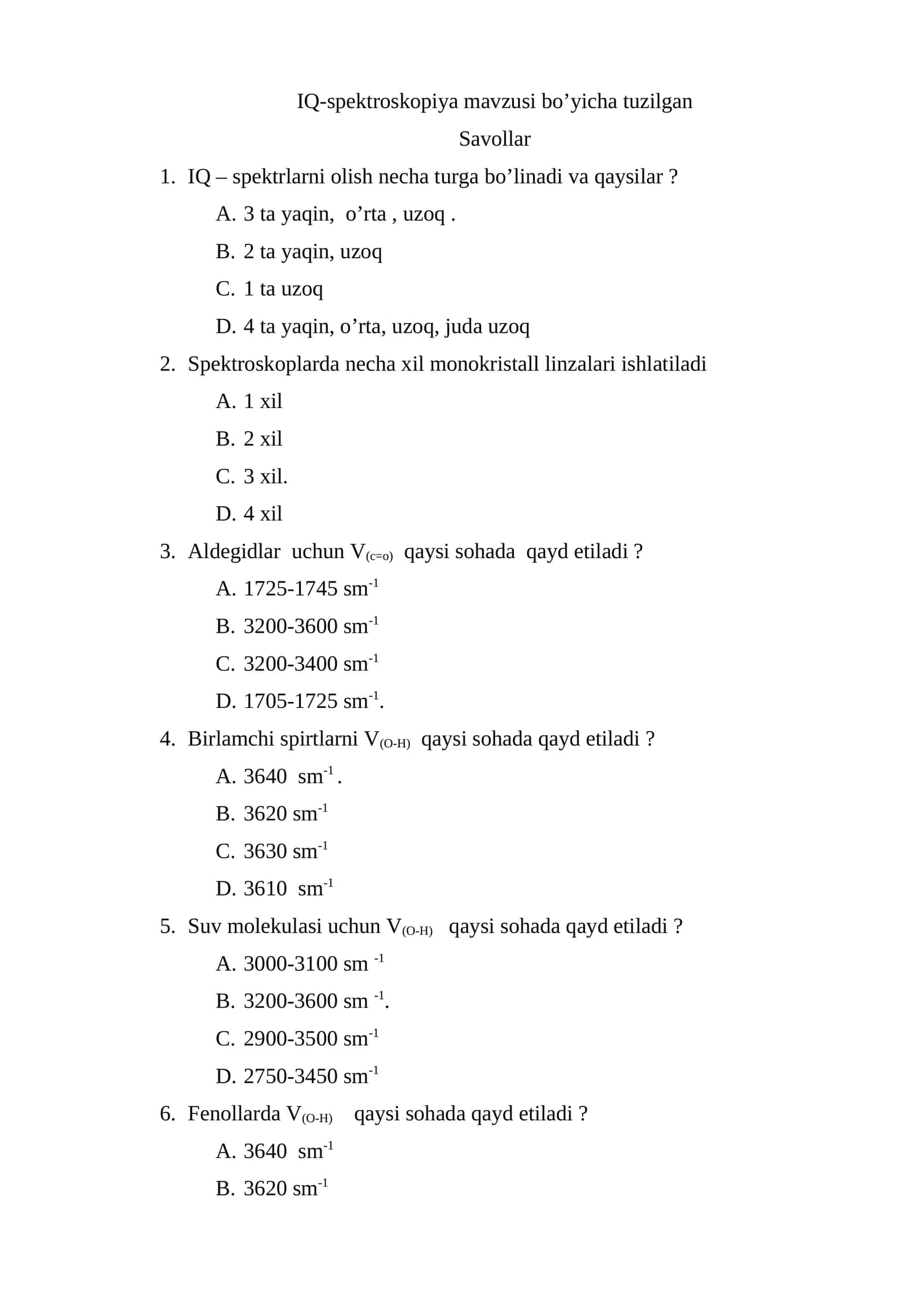 IQ-spektroskopiya mavzusi 1