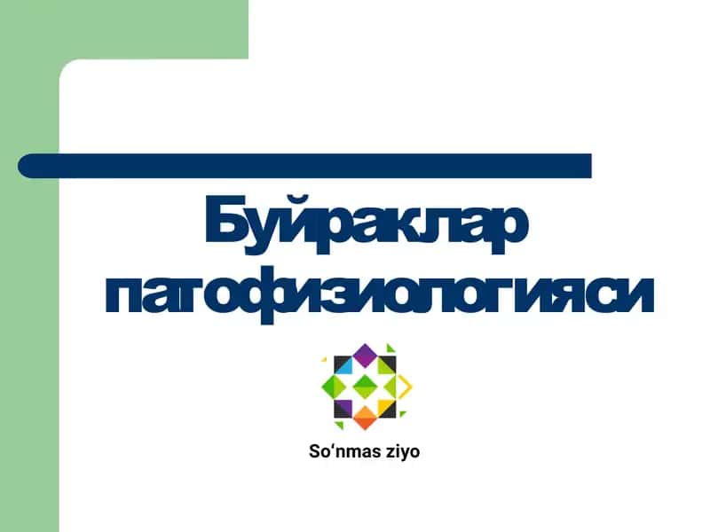 Буйраклар патофизиологияси 1