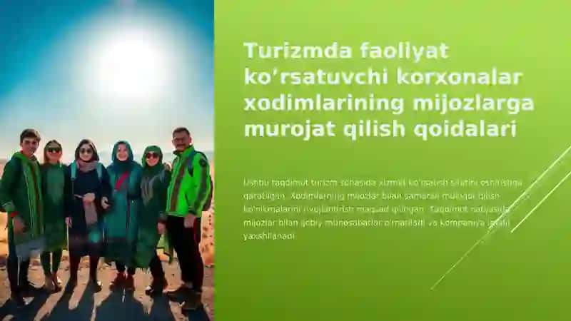 Turizmda faoliyat ko’rsatuvchi korxonalar xodimlarining mijozlarga murojat qilish qoidalari
