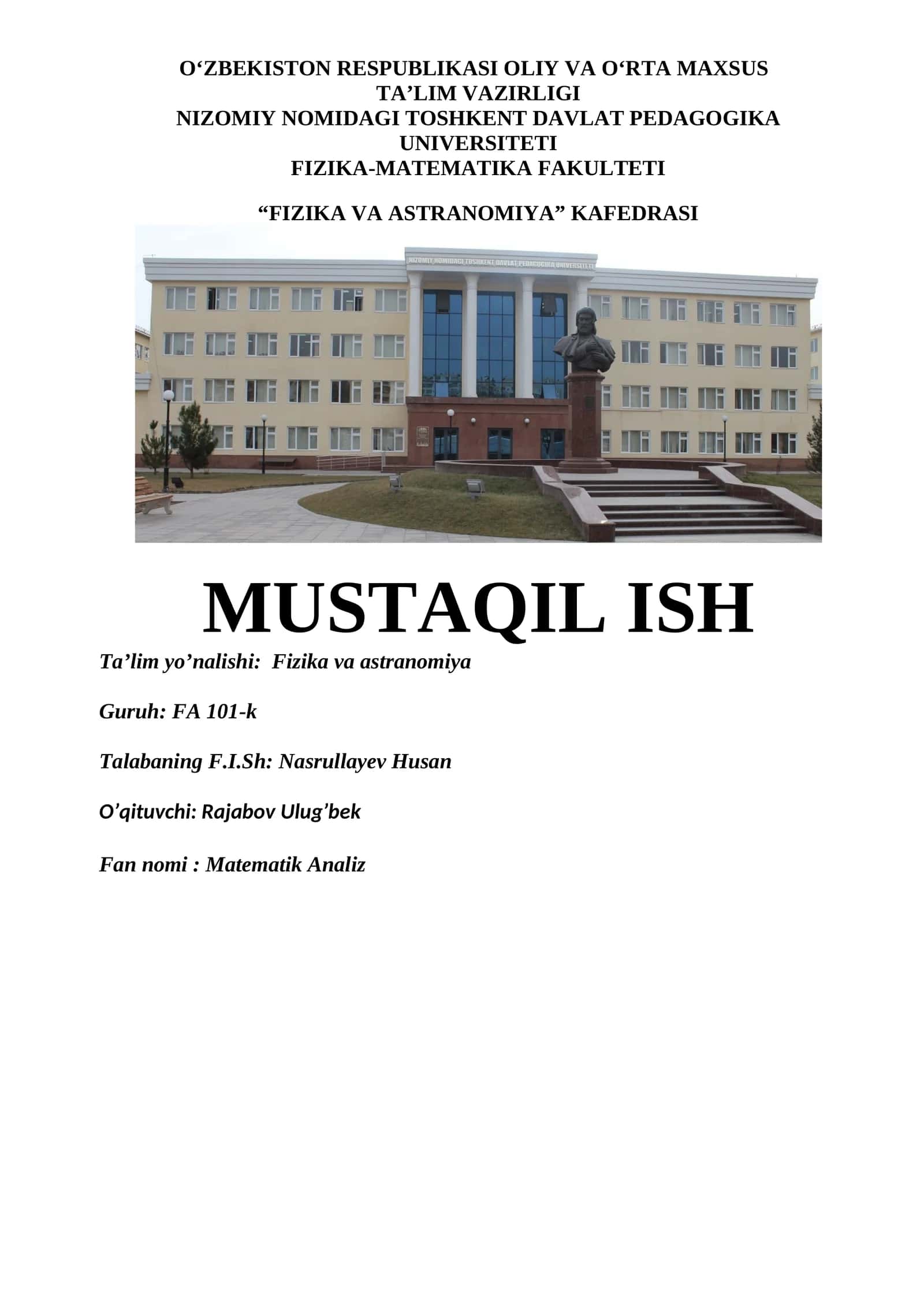 HAQIQIY SONLARNING MODULI VA UNING HOSSALARI 1