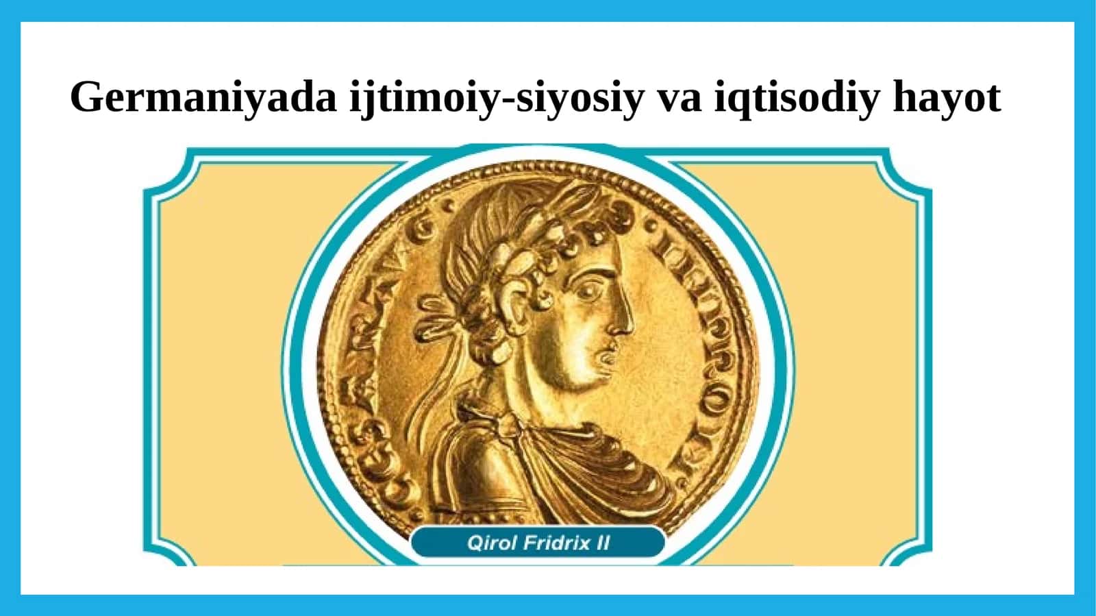 FRIDRIX II HUKMRONLIGI. SHTAUFENLAR SULOLASINING TUGASHI 1