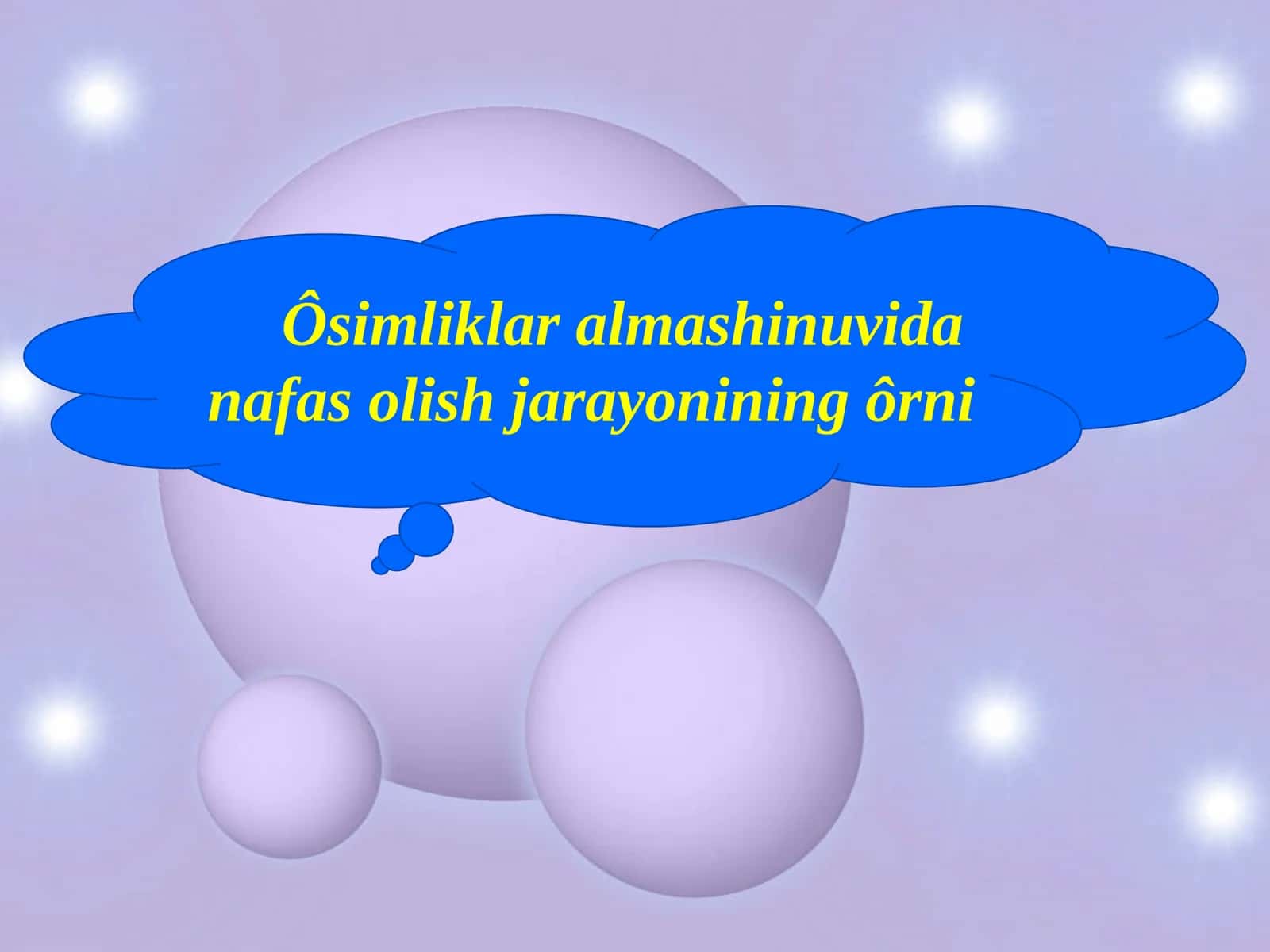 Nafas olish jarayonining ôrni 1