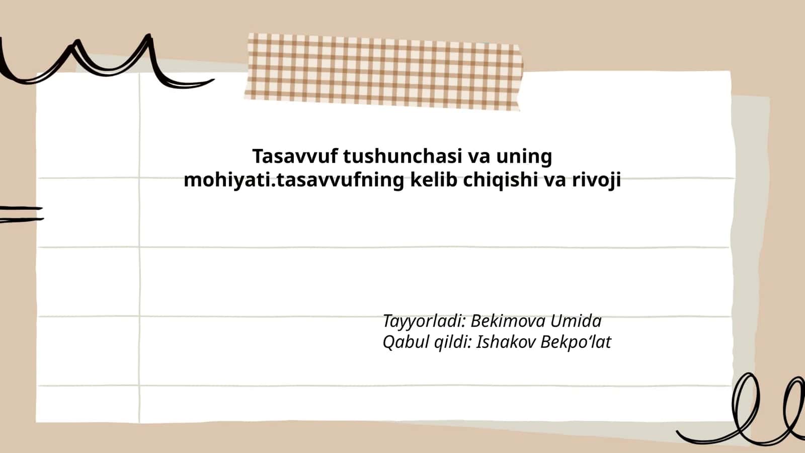 Tasavvuf tushunchasi va uning mohiyati 1