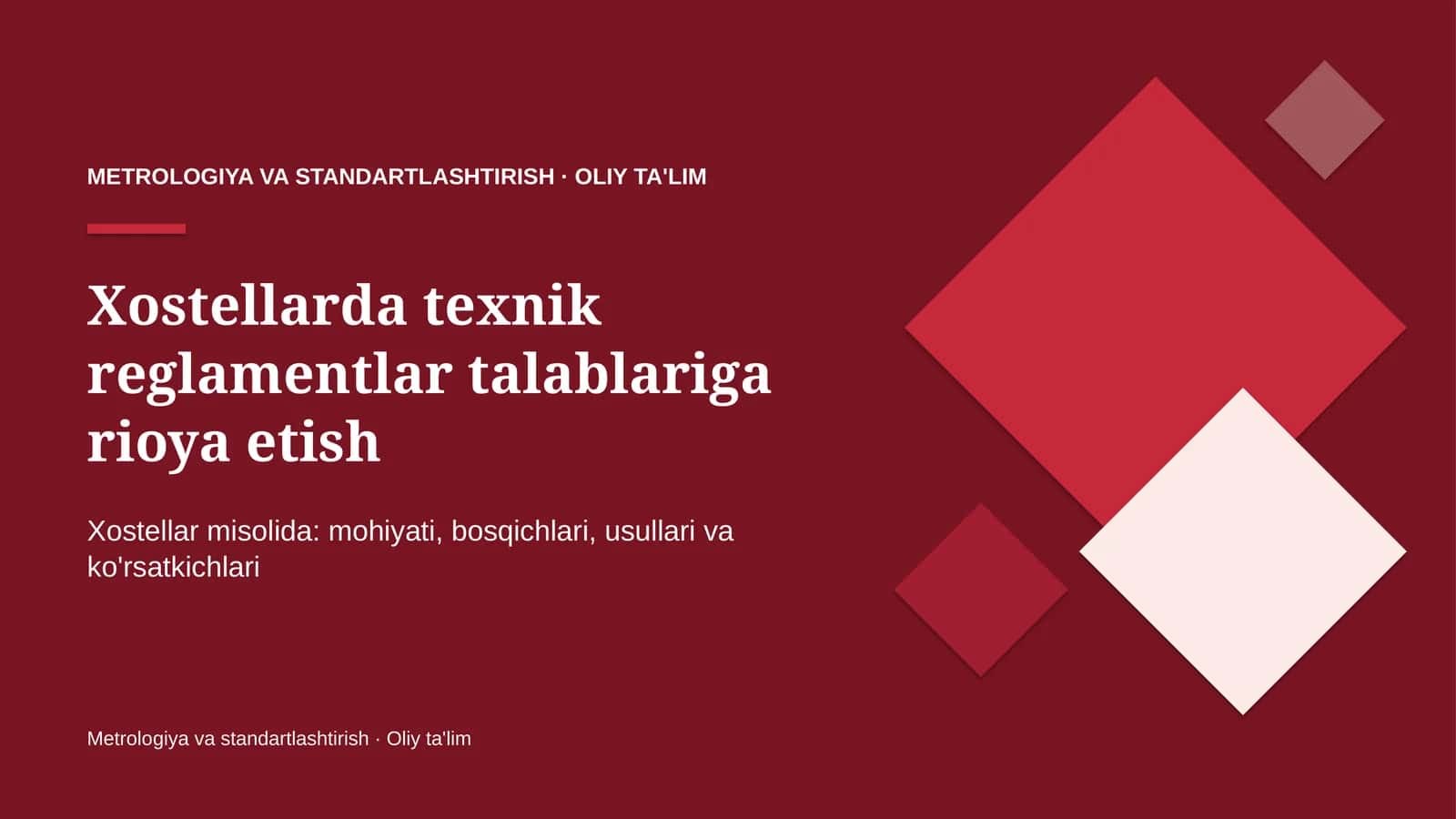 Xostellarda texnik reglamentlar talablariga rioya etish 1