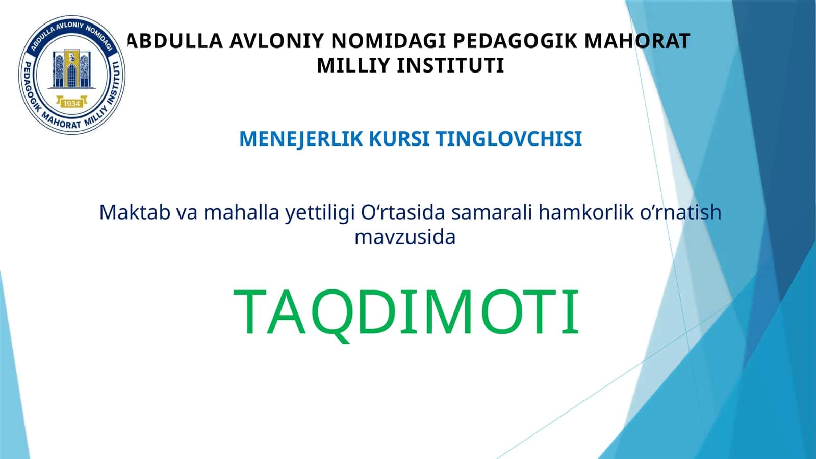 Maktab va mahalla yettiligi O‘rtasida samarali hamkorlik o’rnatish 1