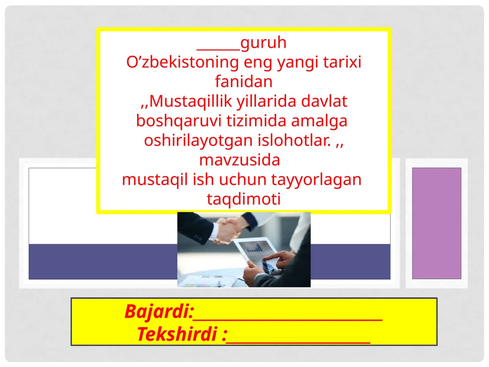 Mustaqilish sohalarida davlat boshqaruv tizimi 1