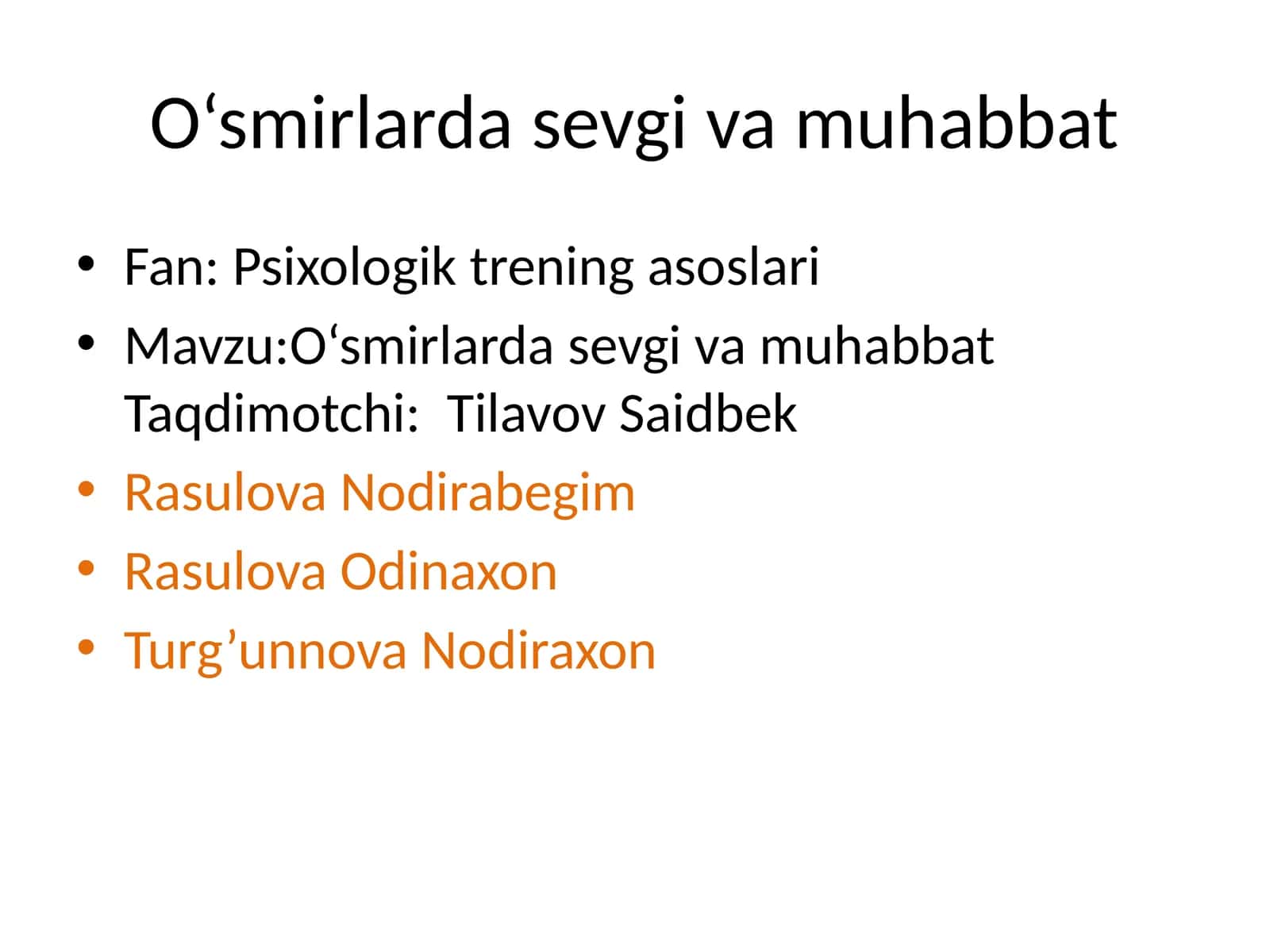 O‘smirlarda sevgi va muhabbat 1