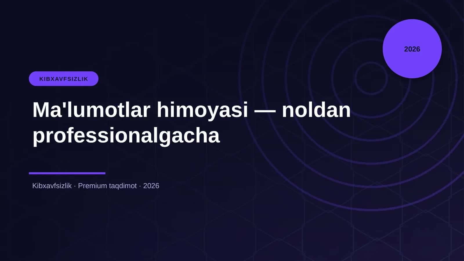 Ma'lumotlar himoyasi — noldan professionalgacha 1