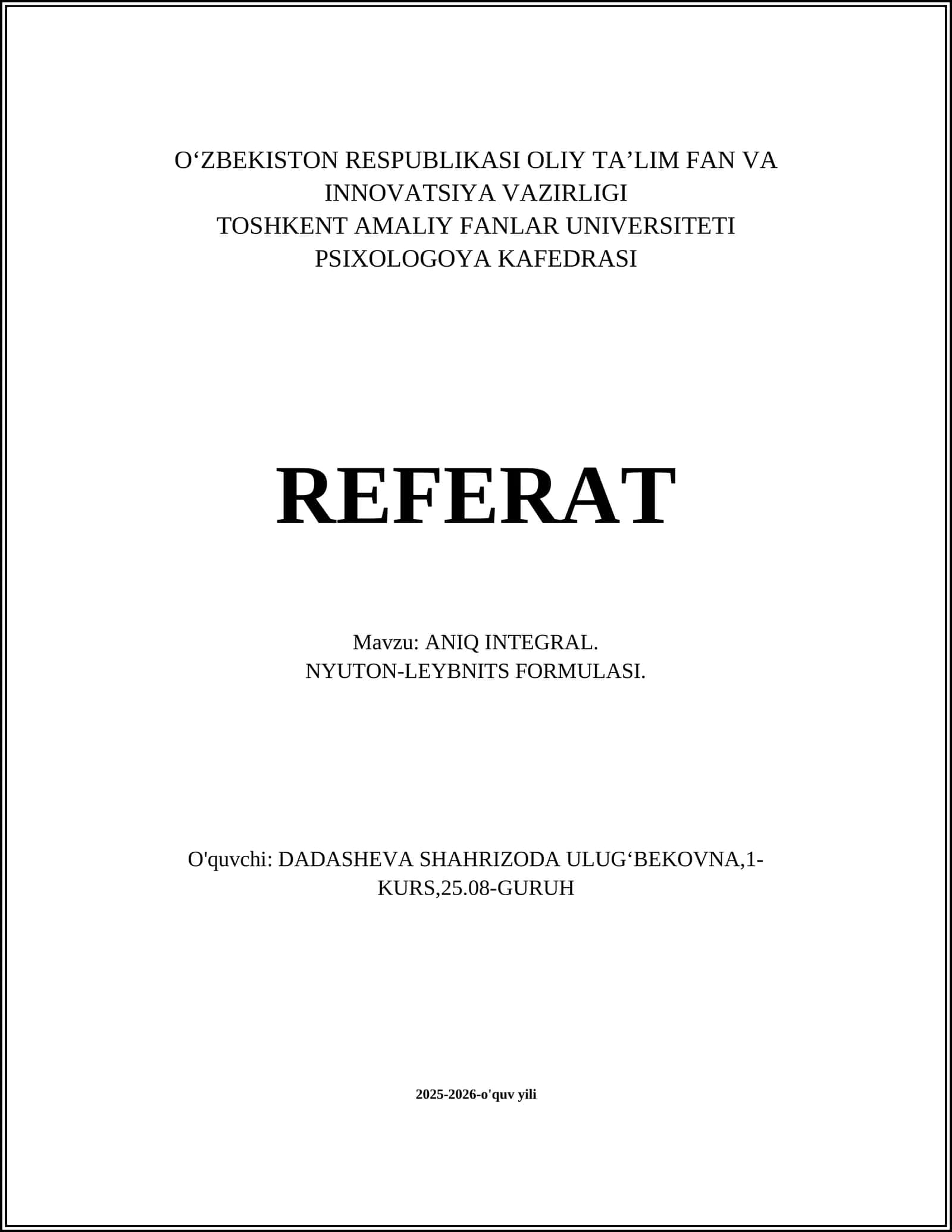 ANIQ INTEGRAL 1