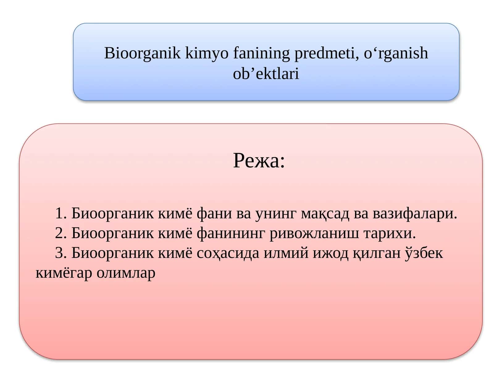Bioorganikkimyofaniningpredmeti, o‘rganishob’ektlari 1