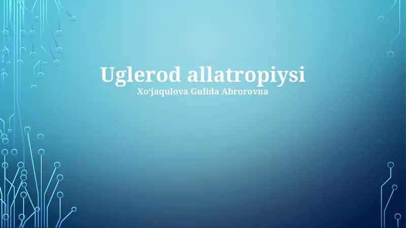 Uglerod allotropiyasi 1