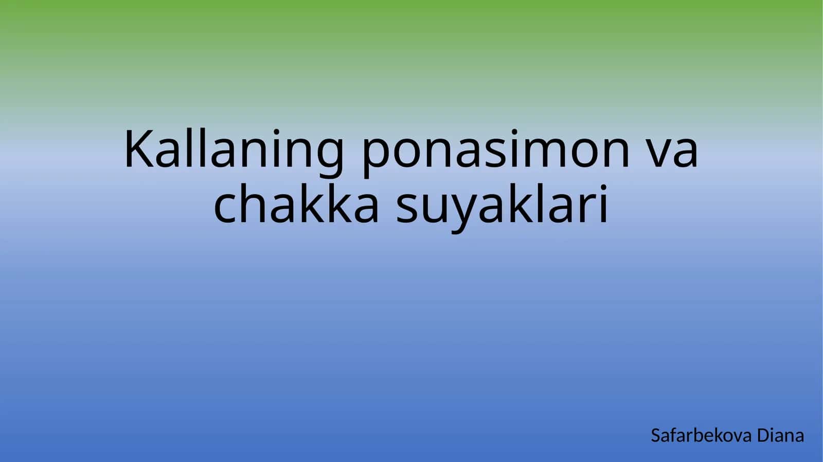 Kallaning ponasimon va chakka suyaklari 1