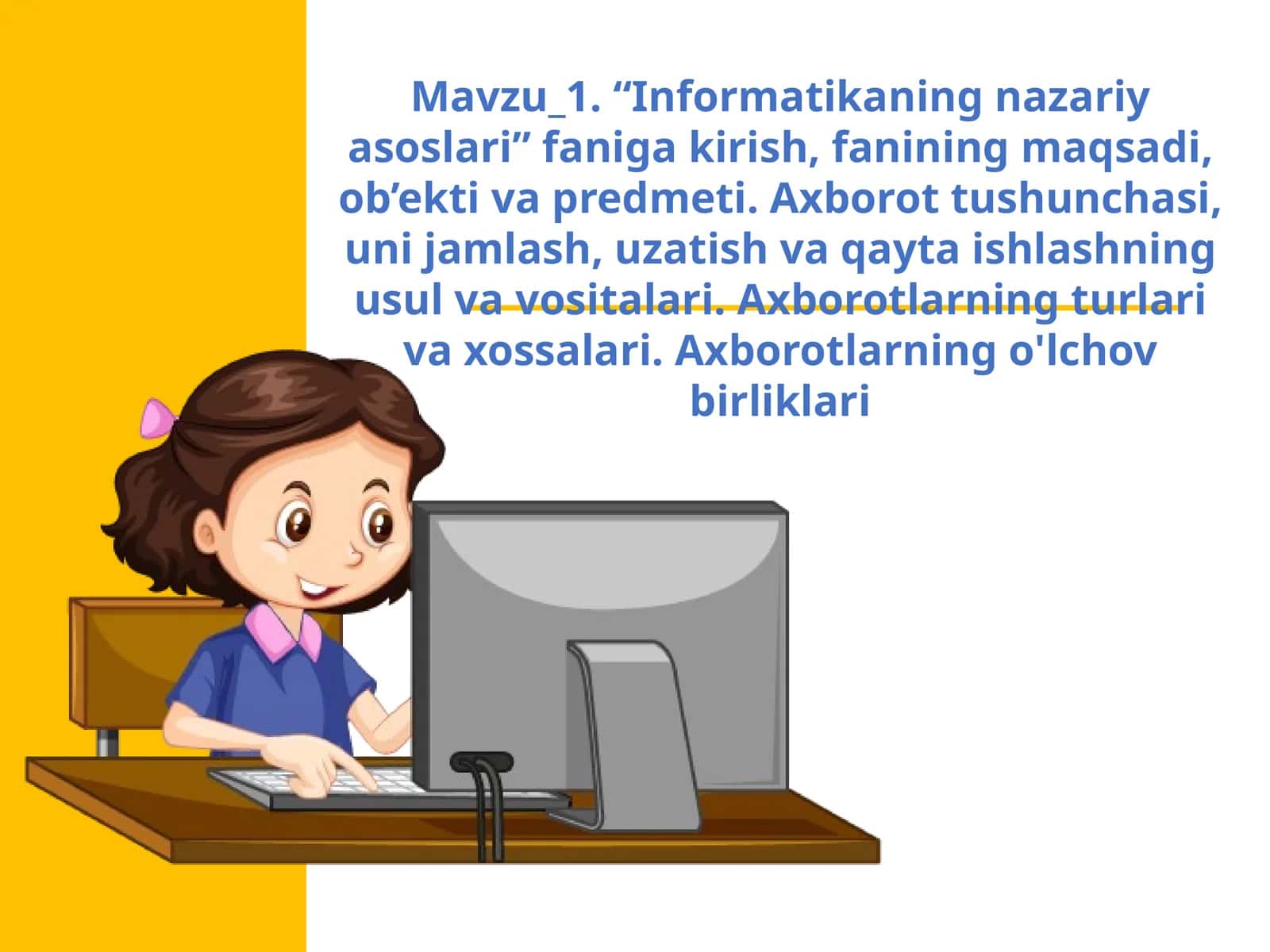 Informatikaning nazariyasoslari 1