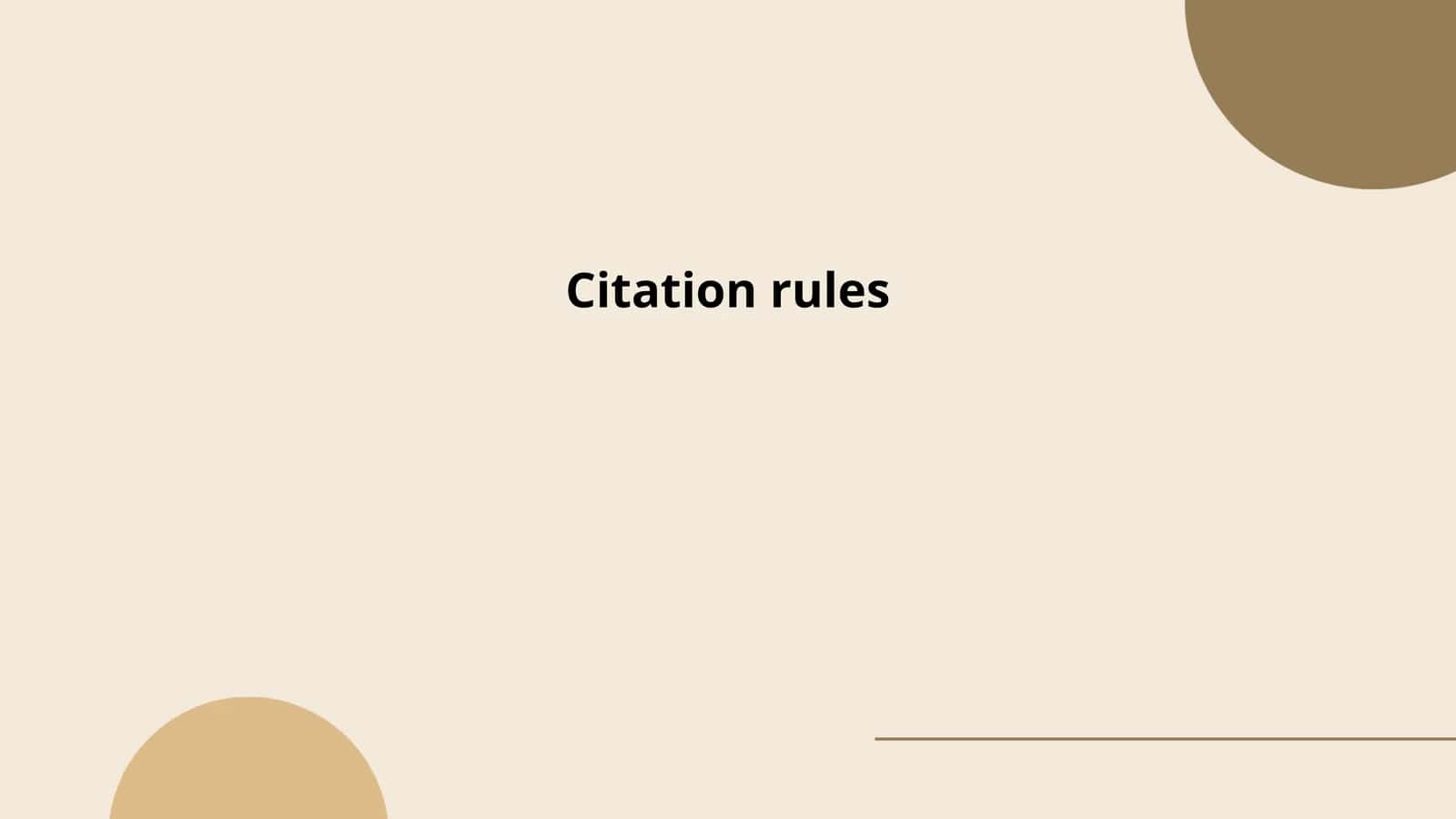 Citation rules 1