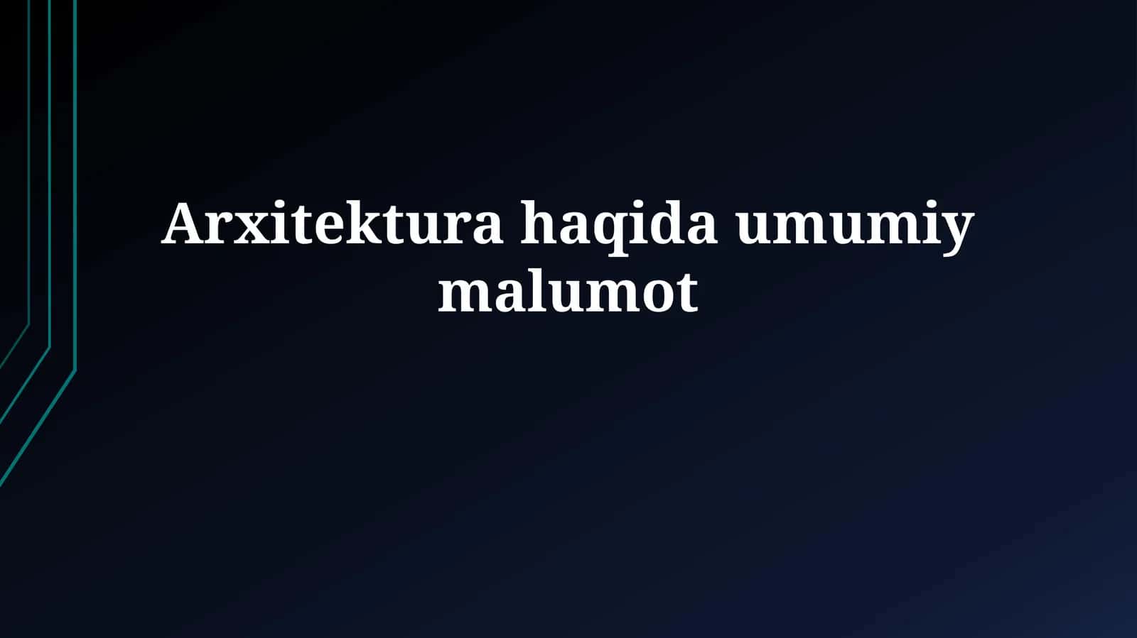 Mashhur arxitektorlar 1