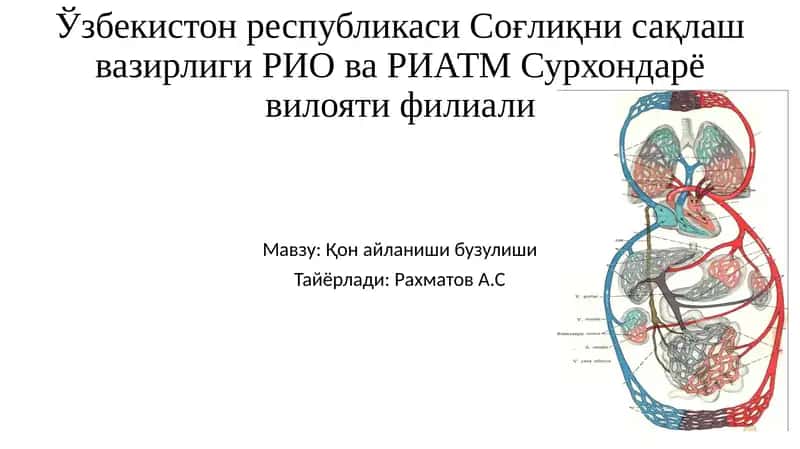 Қон айланиши бузулиши 1