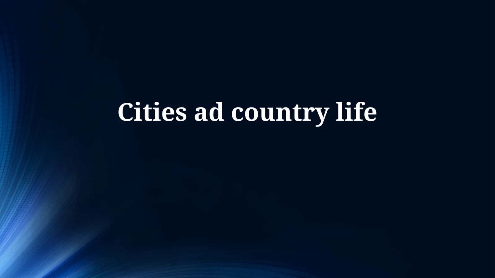 Cities ad countrylife 1