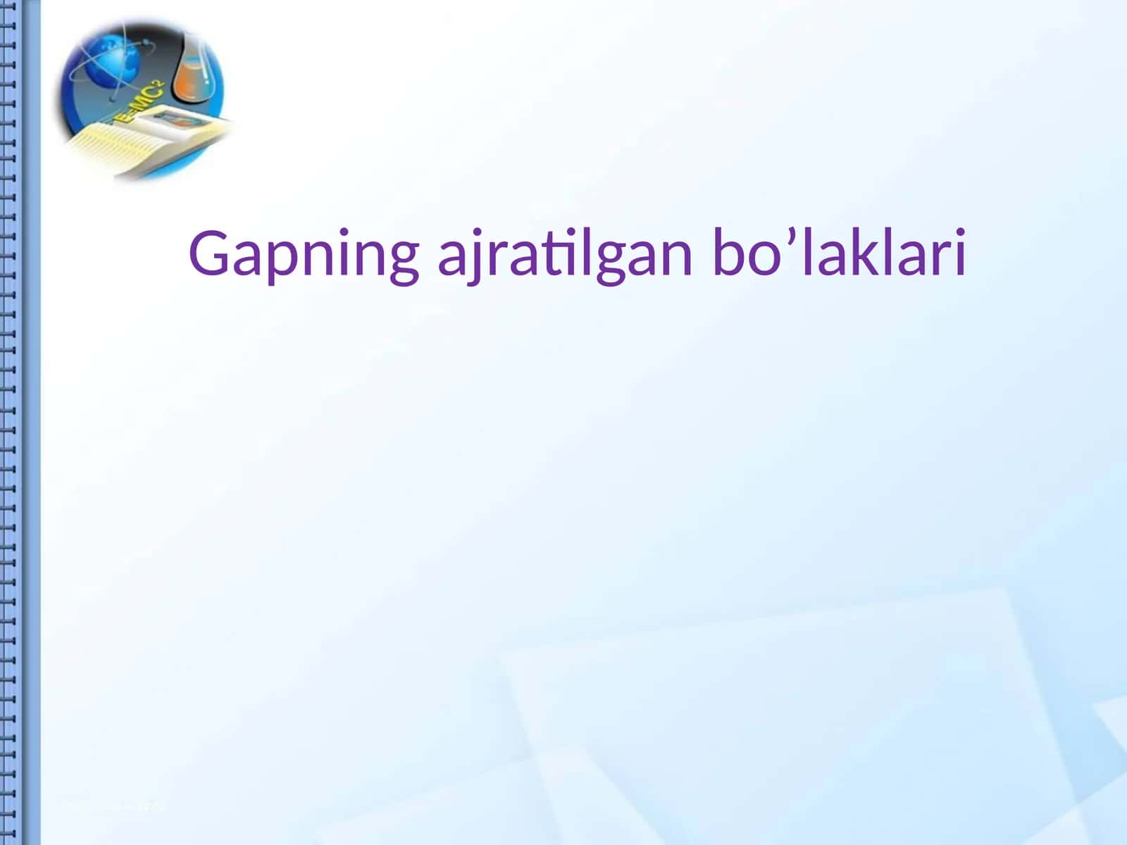 Gapning ajratilgan bo’laklari 1