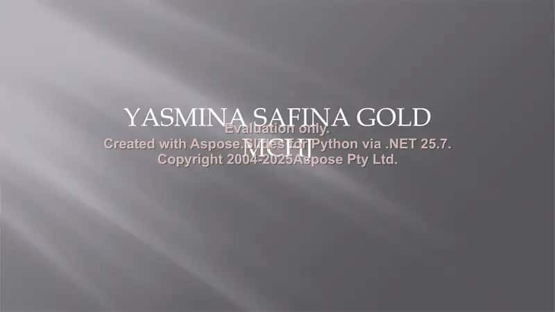 YASMINA SAFINA GOLD MCHJ Amaliy HISOBOT 1