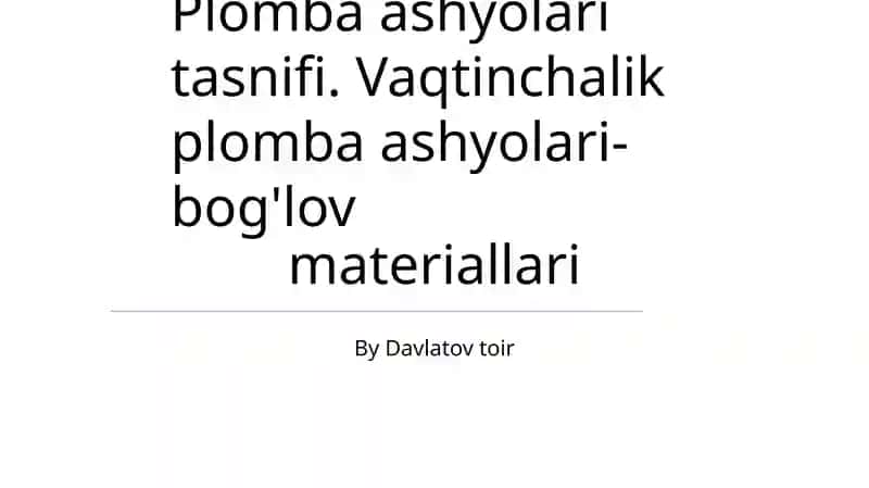 Polimerli to'ldirgichlar