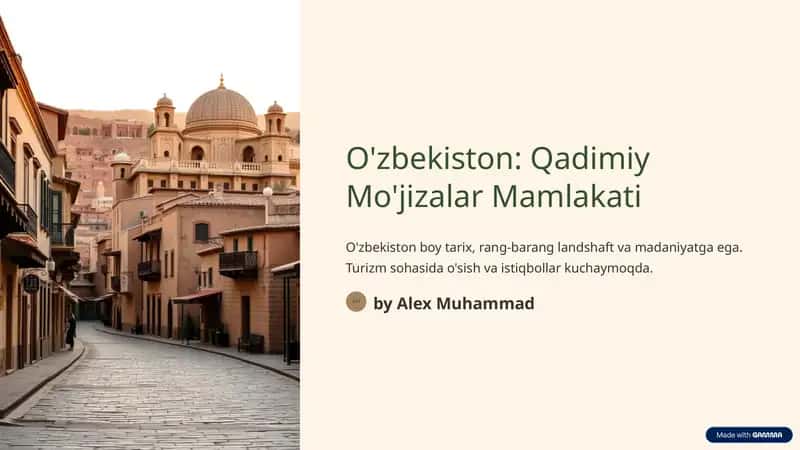 O'zbekiston: Qadimiy mo'jizalar mamlakati 1