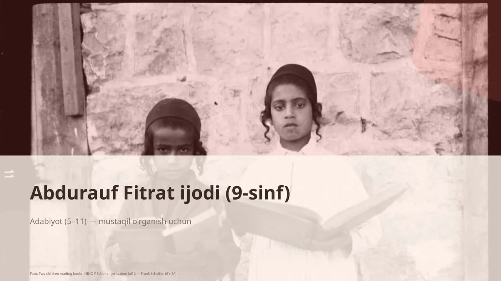 Abdurauf Fitrat ijodi (9-sinf) 1