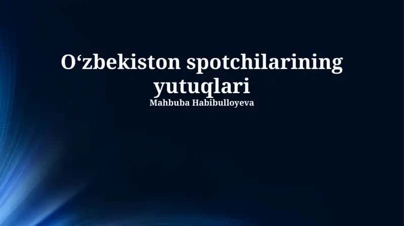 O‘zbekiston sportchilarining yutuqlari 1