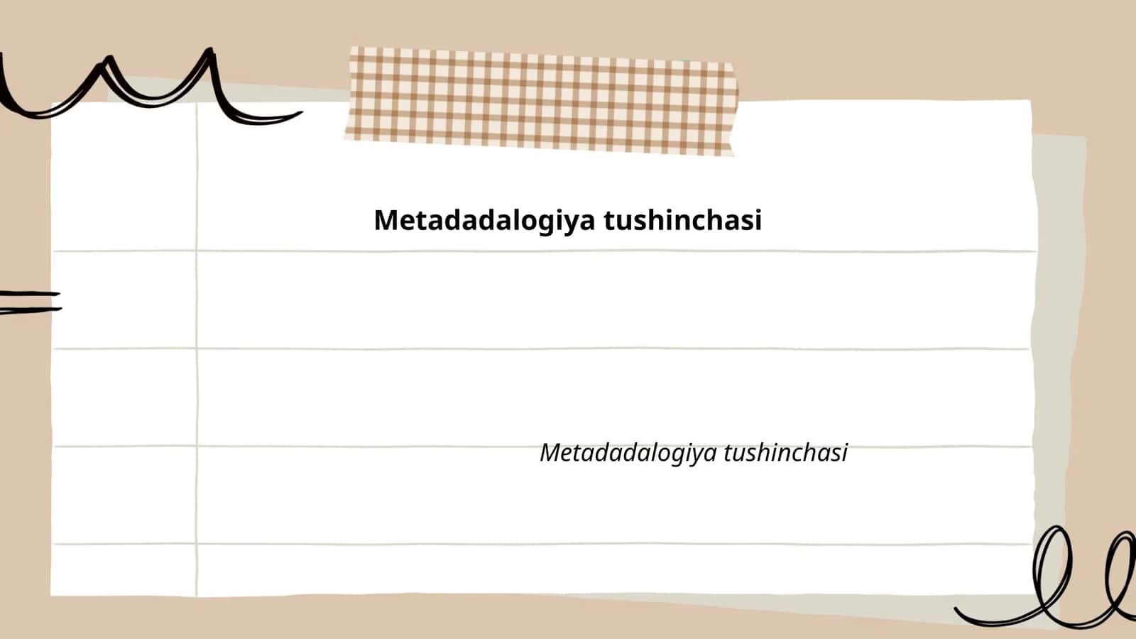 Metadadalogiya tushunchasi 1