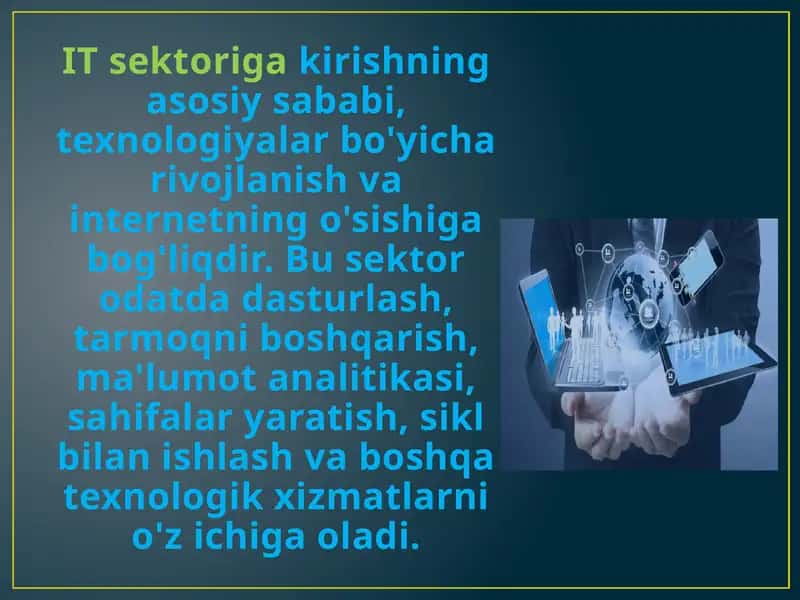 IT sohasining o'zgarishi 1