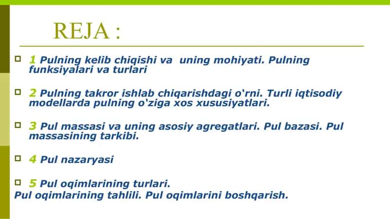 Pulning Kelib Chiqishi va Uning Mohiyati 1