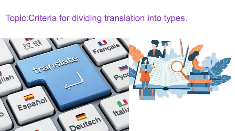 Criteria for dividing translation into types 1