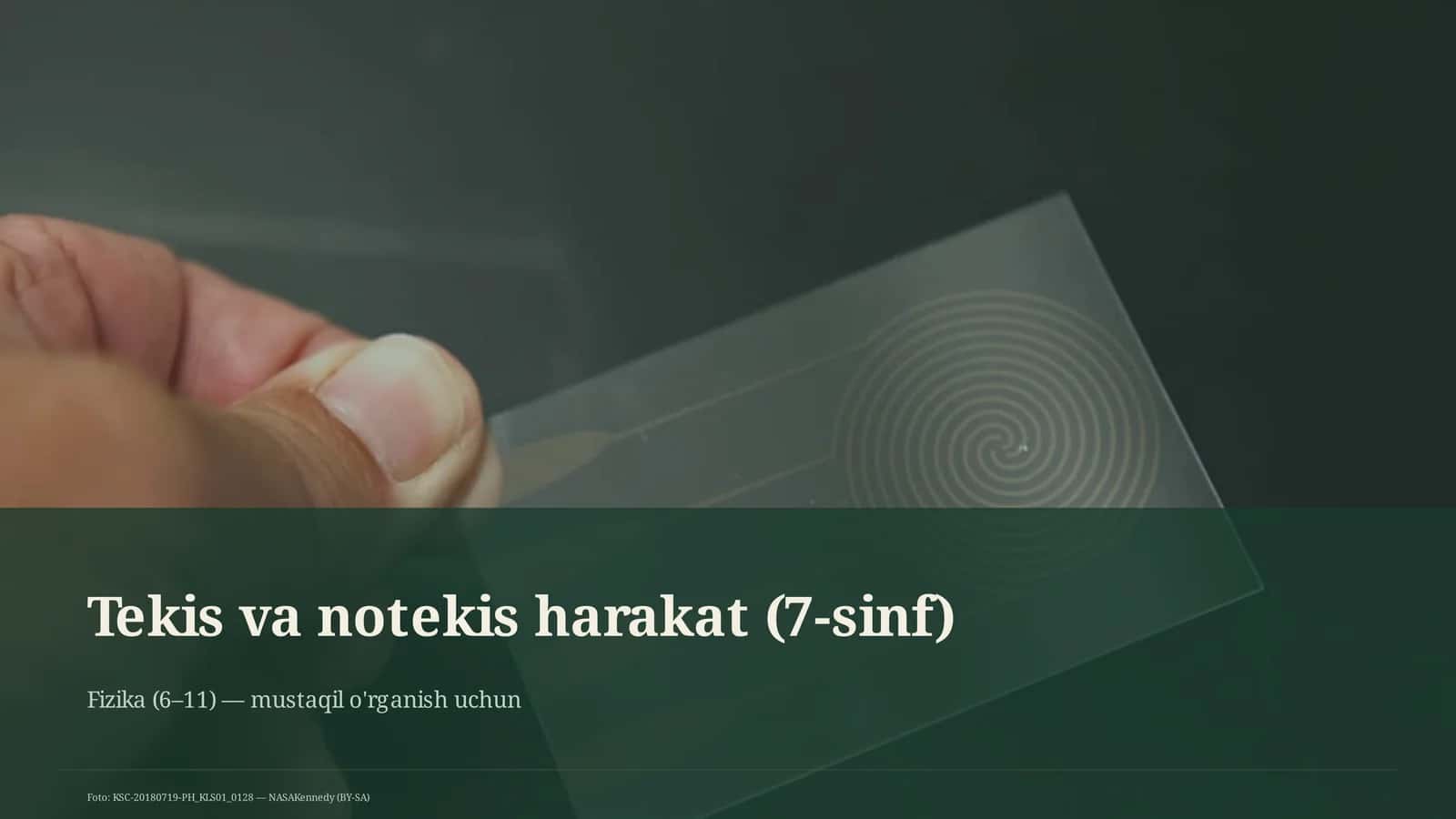 Tekis va notekis harakat (7-sinf) 1