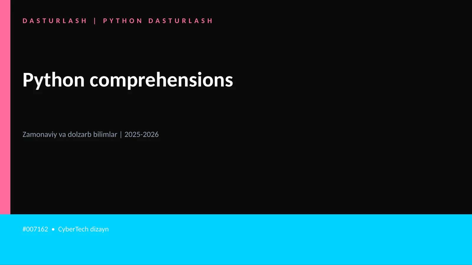 DASTURLASH | PYTHON DASTURLASH 1