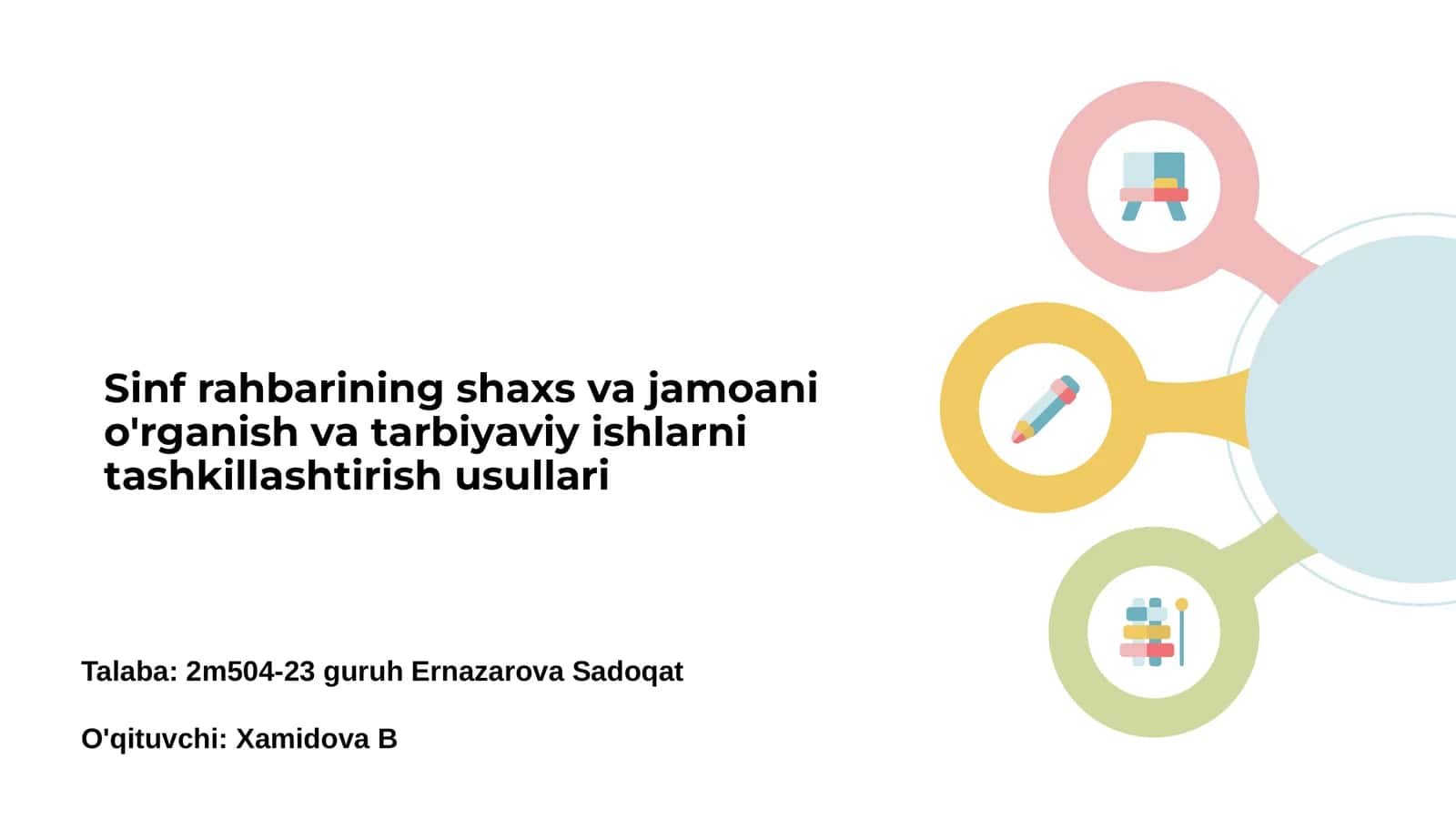Sinf rahbarining roli va vazifalari 1