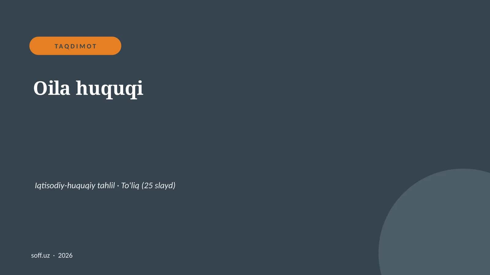 Oila huquqi 1