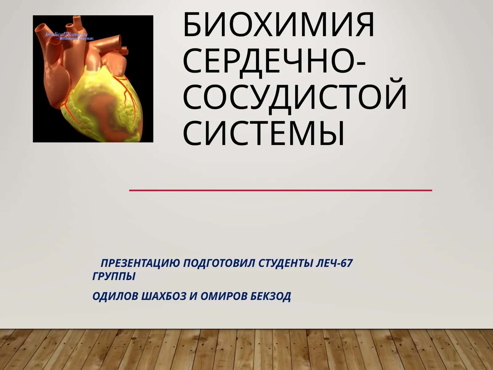 БИОХИМИЯ СЕРДЕЧНО-СОСУДИСТОЙ СИСТЕМЫ 1