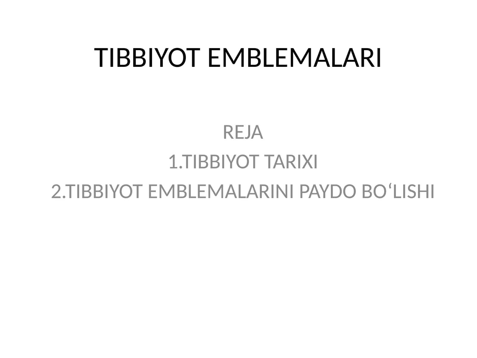 TIBBIYOT EMBLEMALARI 1