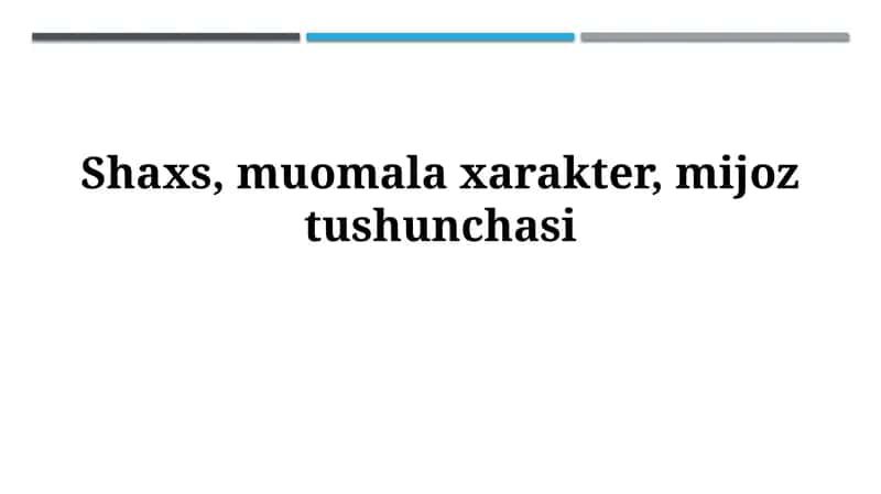 Shaxsiyat va Muloqot Psixologiyasi 1