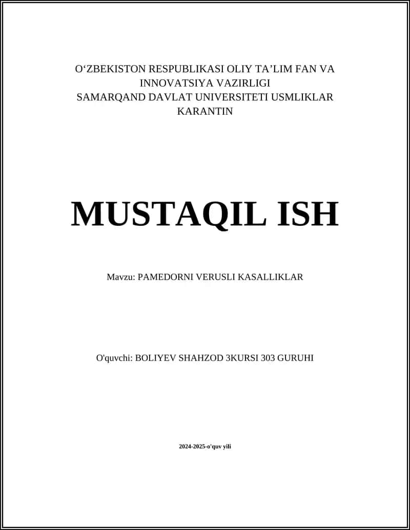 PAMEDORNI VERUSLI KASALLIKLAR 1