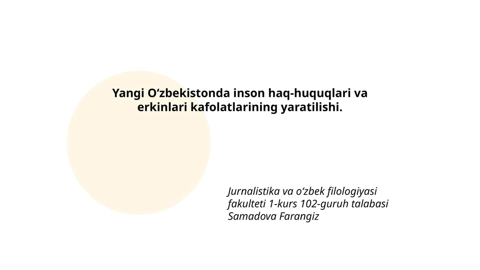 Inson haq-huquqlari va erkinliklar 1