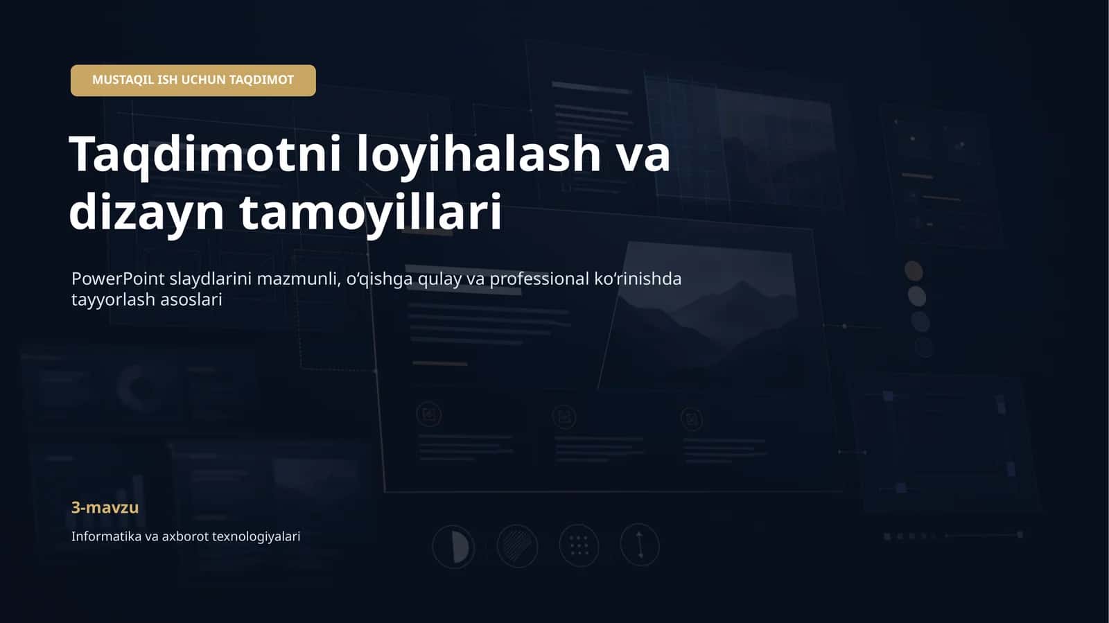 MUSTAQIL ISH UCHUN TAQDIMOT 1