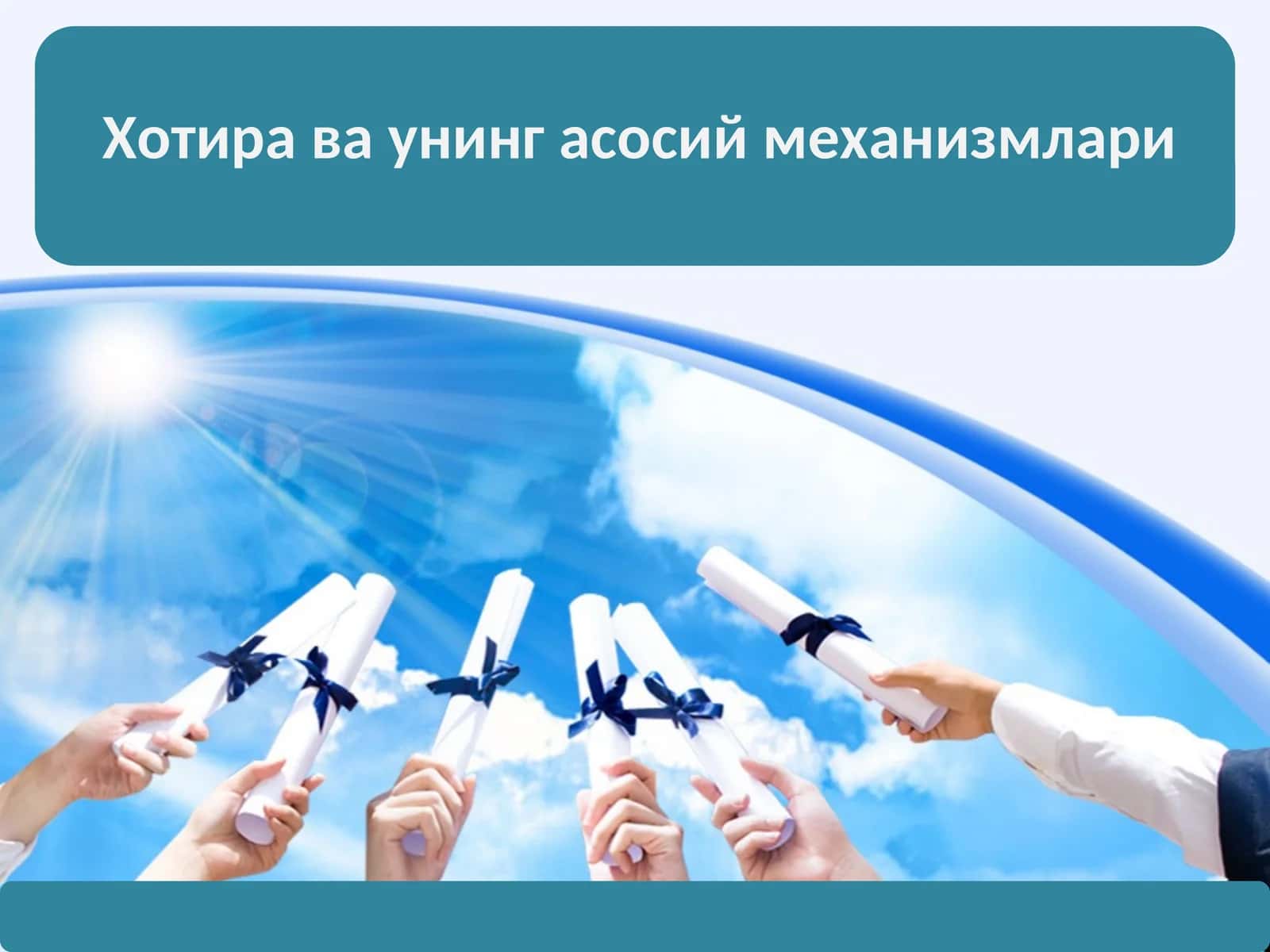 Хотира ва унинг асосий механизмлари 1